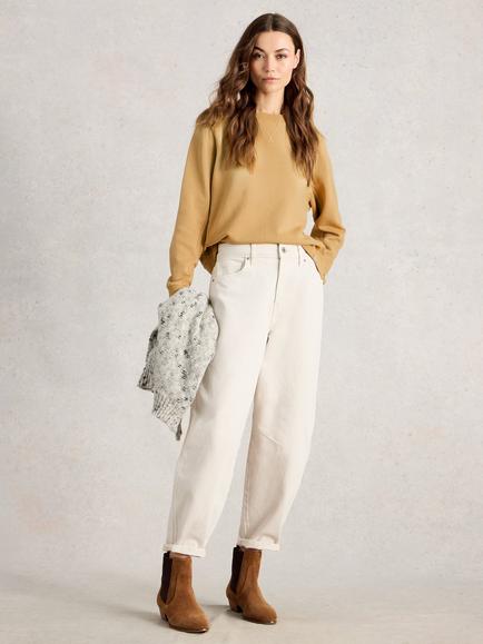 White Stuff Daydreamer Garment Dyed Sweatshirt, Khaki, Khaki
