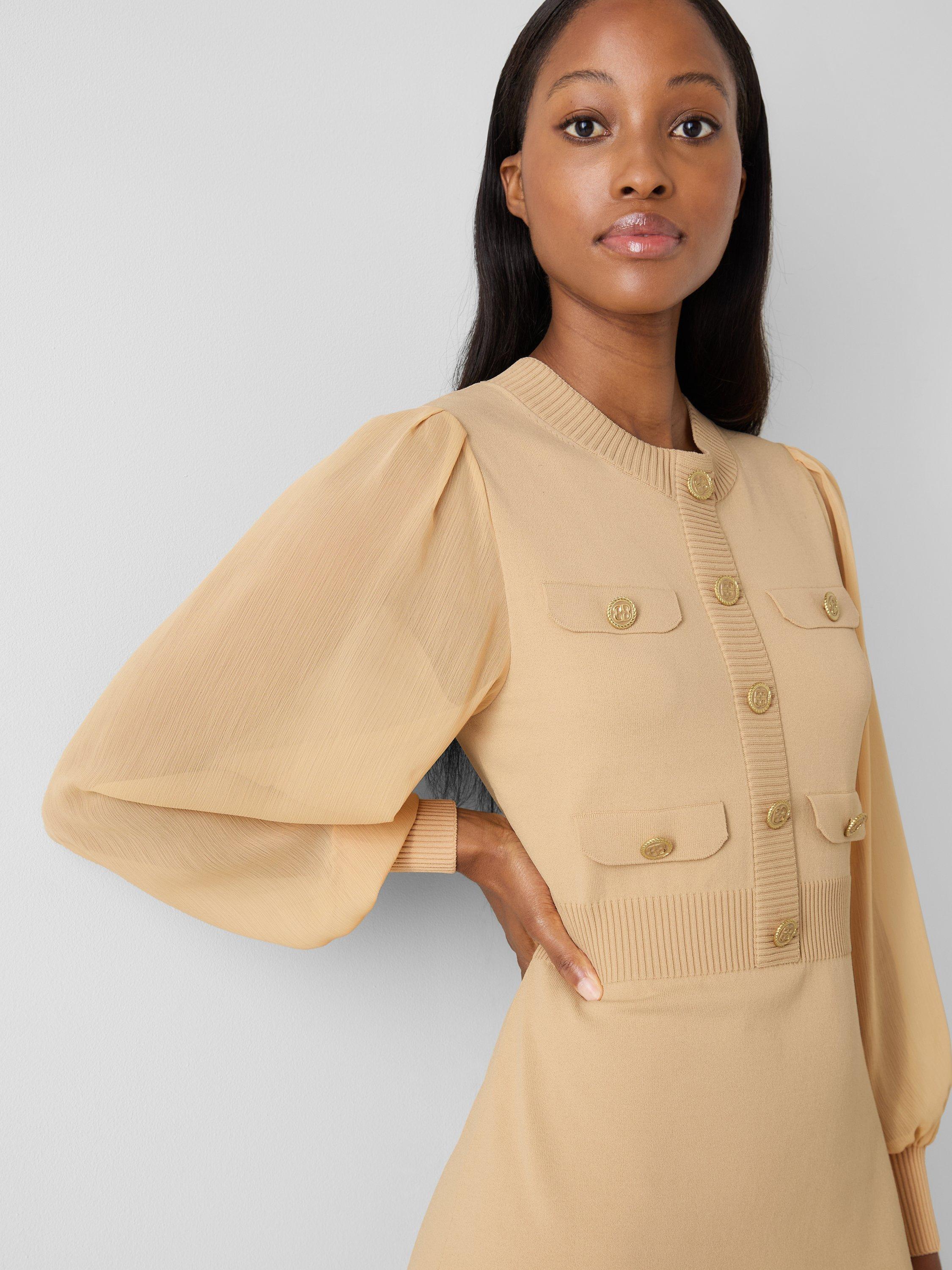 Product image 3 of 5, which shows L.K.Bennett Carlotta Knit Dress, Camel, XS