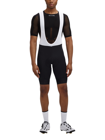 Le Col Unisex Mesh Cycling Shorts, Black, Black