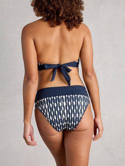 White Stuff Sunshine Halterneck Bikini Top, Navy/Multi - view 2, Navy/Multi