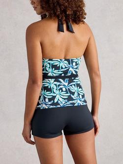 White Stuff Valley Halterneck Bikini Top, Navy/Multi - view 2, Navy/Multi