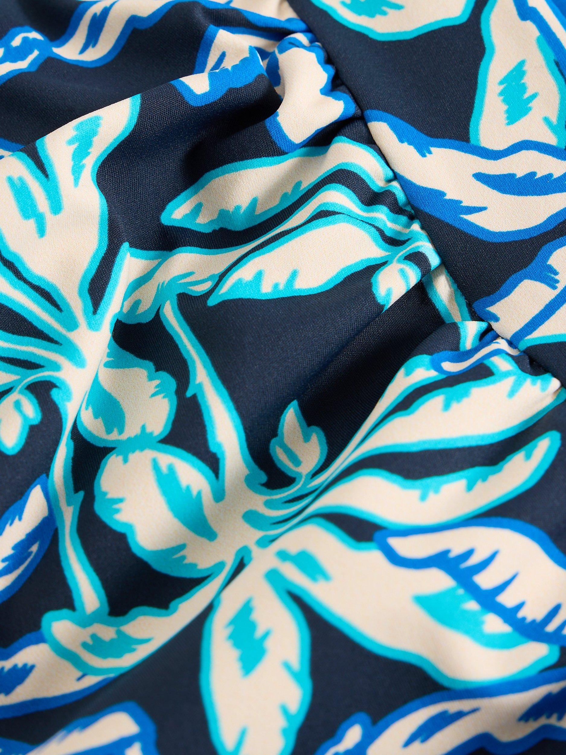 Product image 6 of 6, which shows White Stuff Valley Halterneck Bikini Top, Navy/Multi, 6