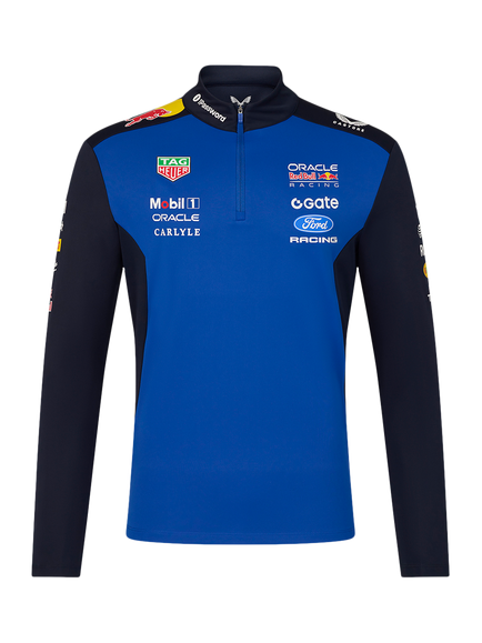 Castore Oracle Red Bull Racing 2026 Quarter Zip Midlayer, Night Sky / Surf, Night Sky / Surf
