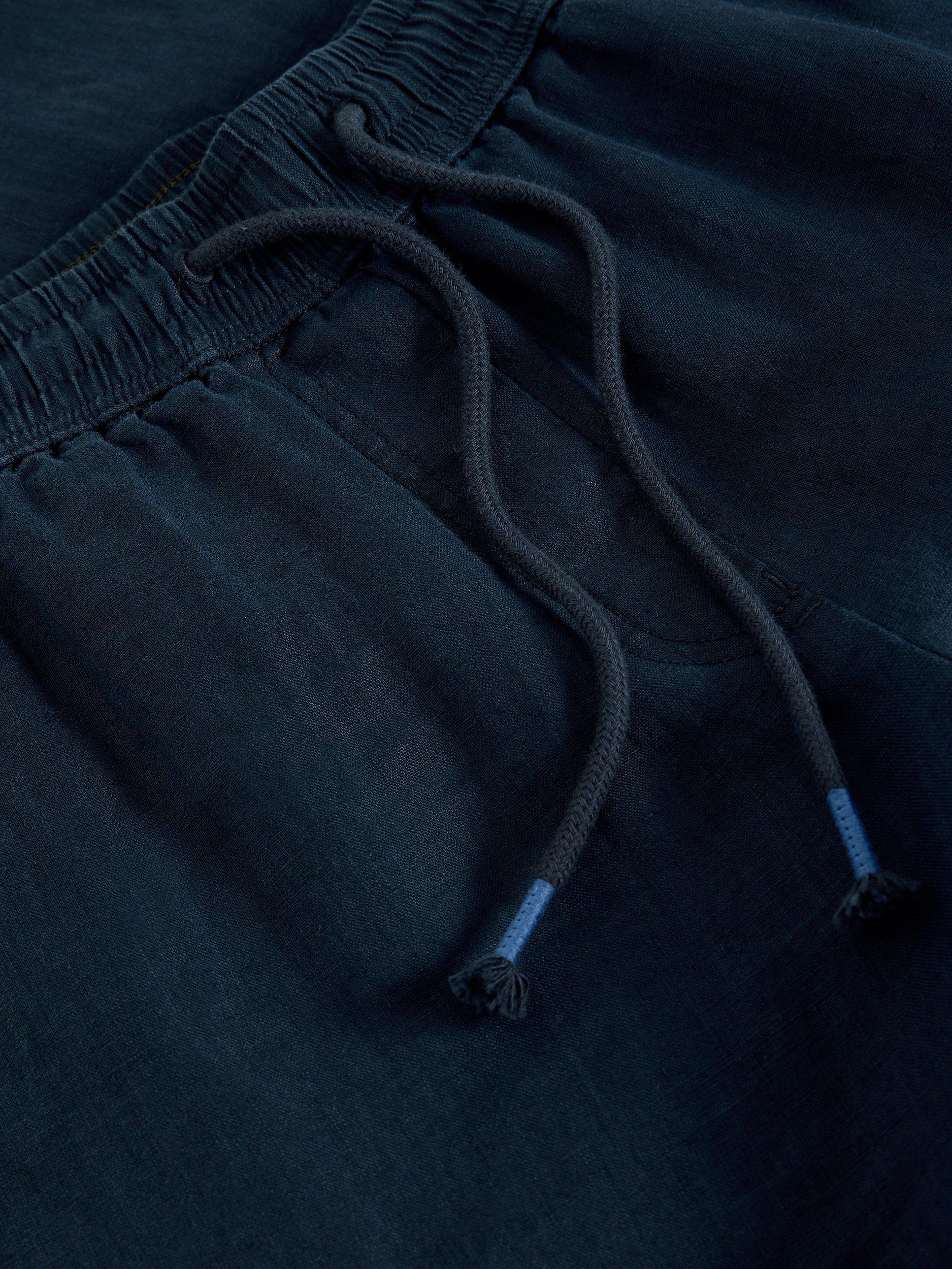 Product image 6 of 6, which shows White Stuff Ally Pure Linen Trousers, Midnight Blue, 6S