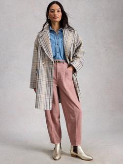 White Stuff Aubrey Barrel Leg Utility Trousers, Mid Pink - view 2, Mid Pink