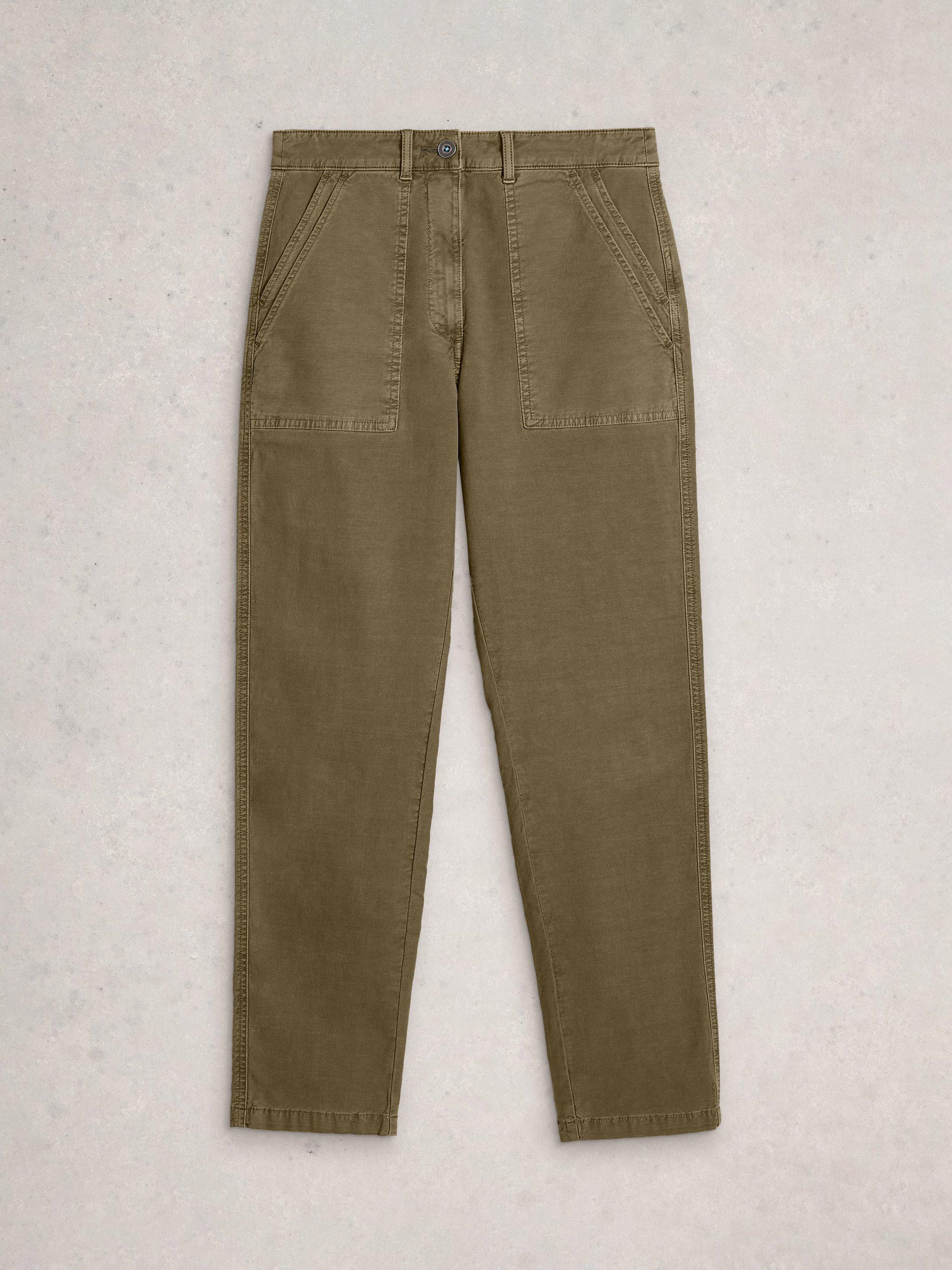 Product image 5 of 6, which shows White Stuff Twister Chino Trousers, Khaki, 6S