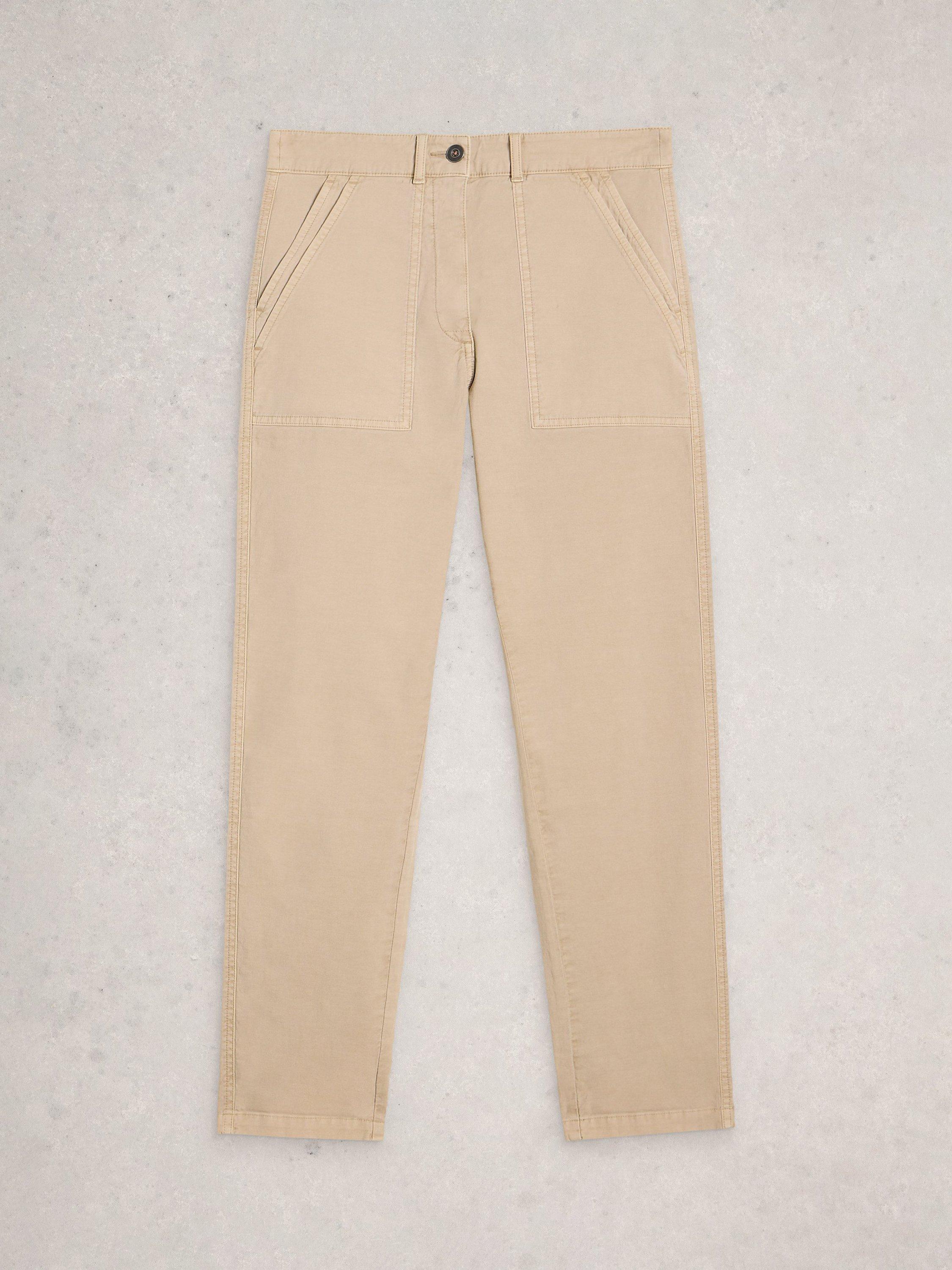 Product image 5 of 6, which shows White Stuff Twister Chino Trousers, Natural, 6S