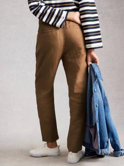 White Stuff Rowena Pure Linen Trousers, Tan - view 2, Tan