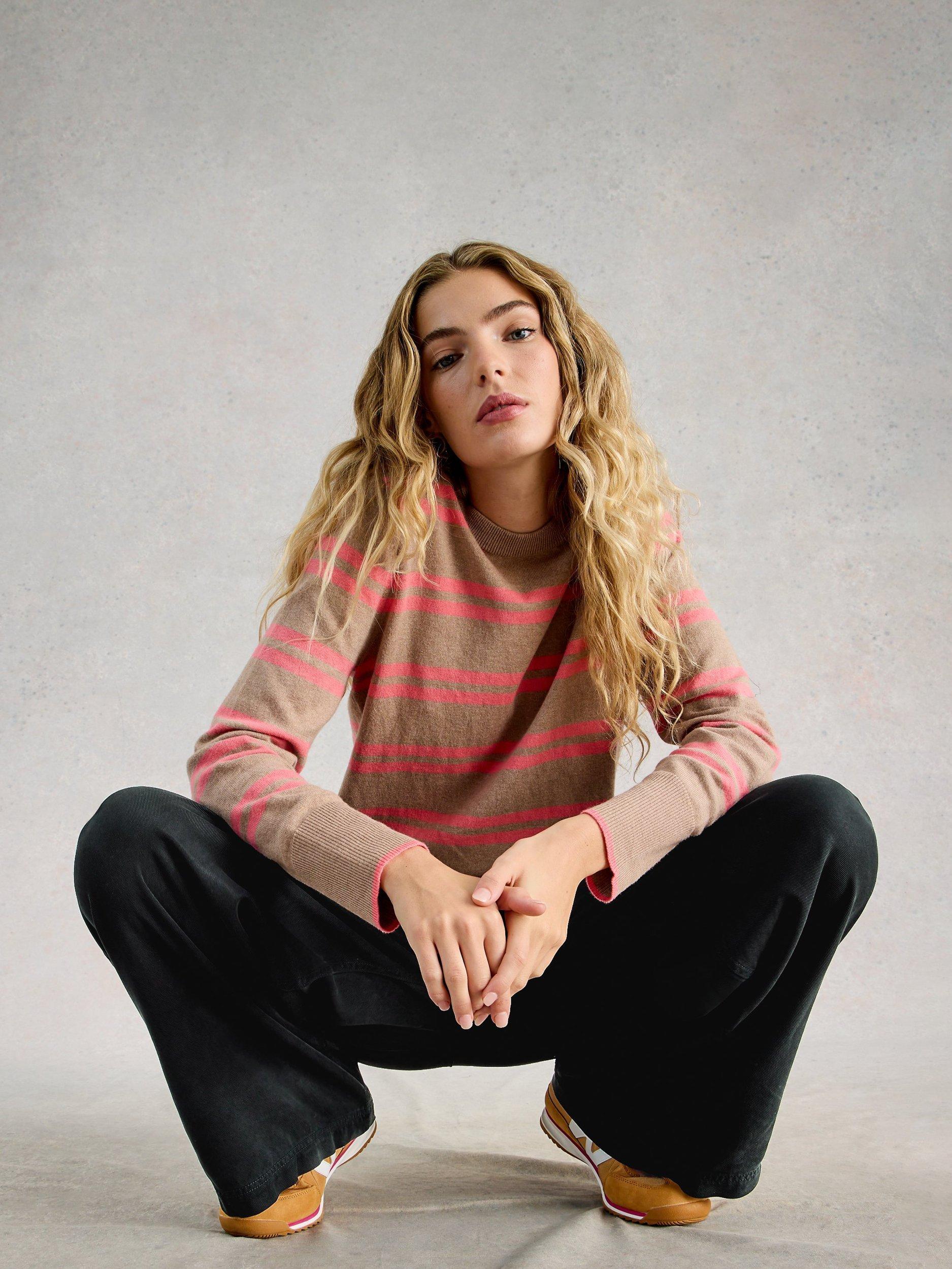 Product image 3 of 6, which shows White Stuff Sasha Wide Leg Trousers, Nearly Black, 6S