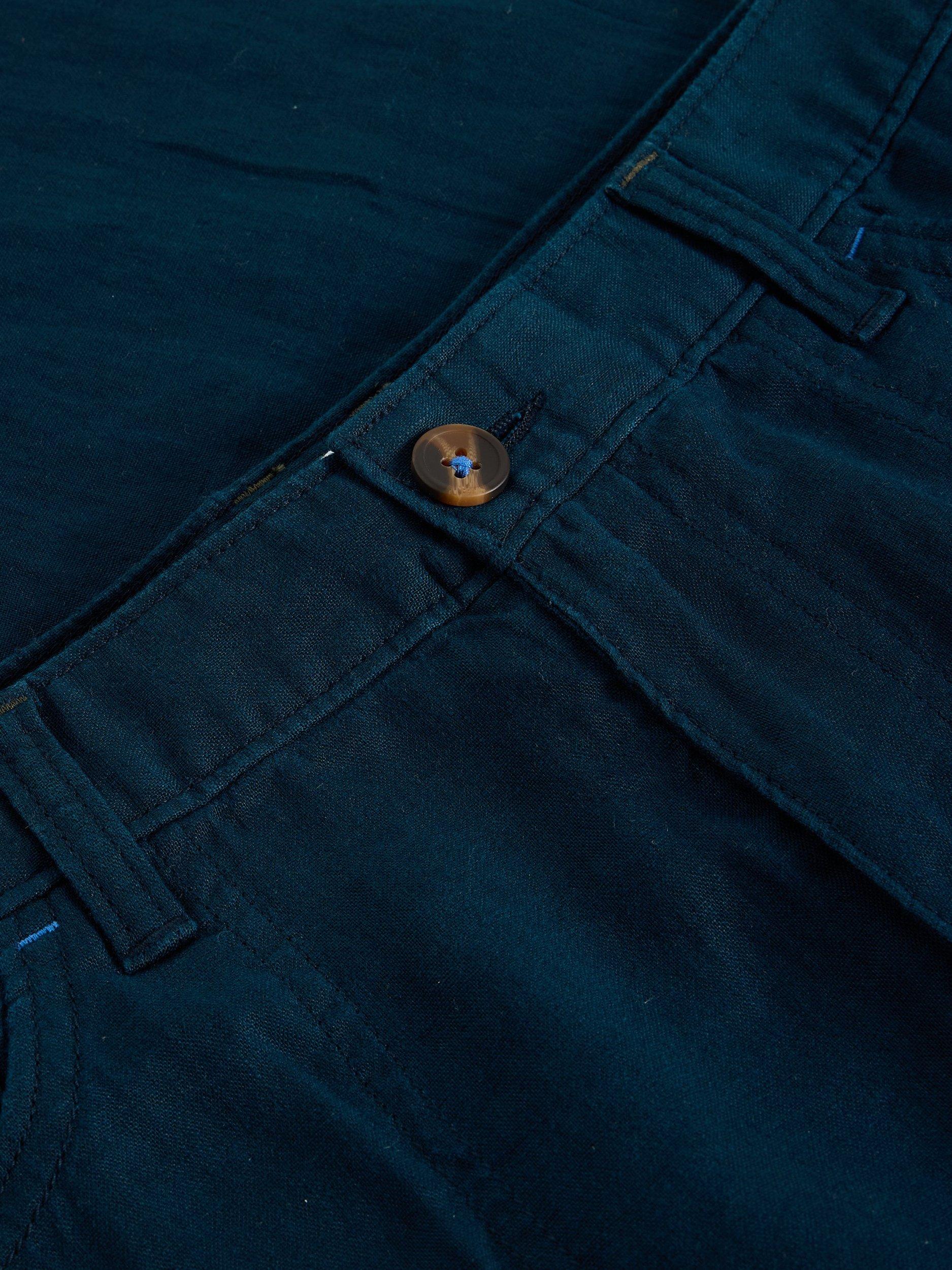 Product image 6 of 6, which shows White Stuff Tia Cropped Pure Linen Trousers, Midnight Blue, 6S