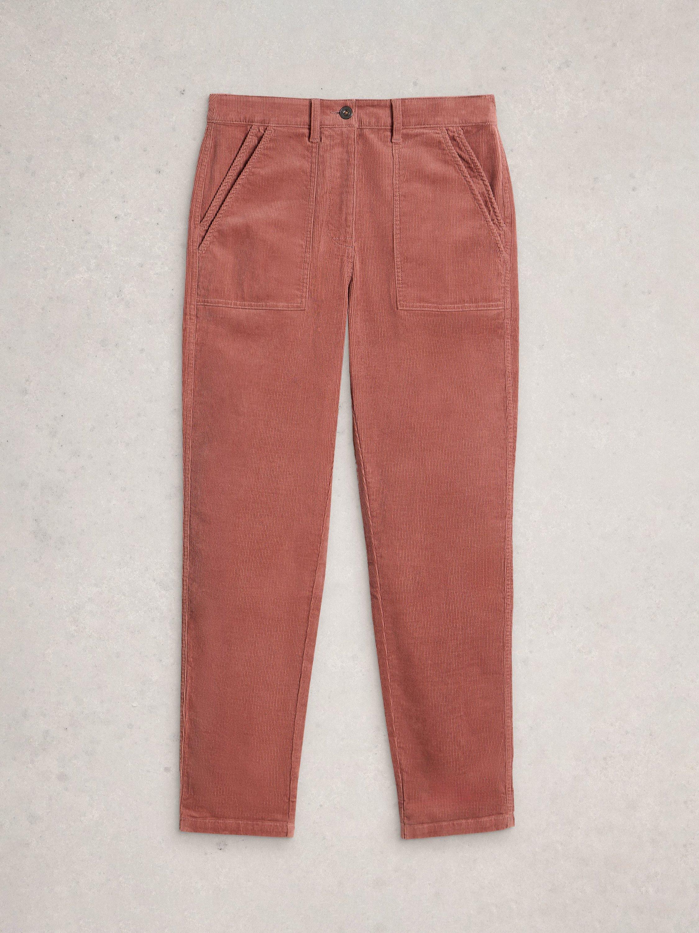 Product image 5 of 6, which shows White Stuff Twister Corduroy Trousers, Mid Pink, 6S
