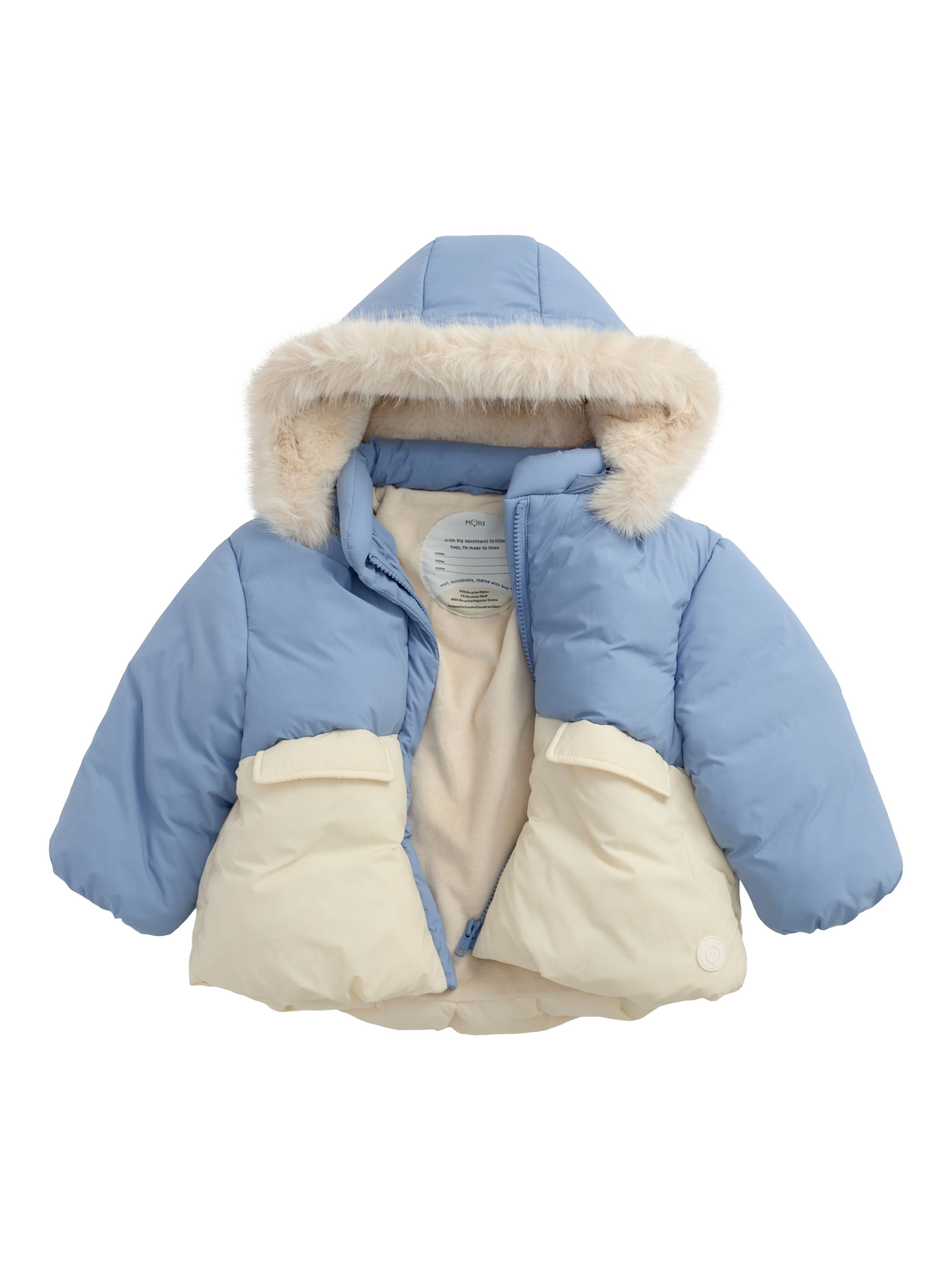 Product image 2 of 4, which shows MORI Baby Padded Coat, Rainwash, 18-24 months
