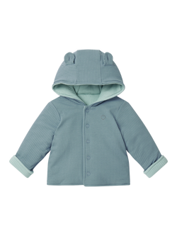 MORI Baby Ribbed Reversible Jacket, Sky & Mint, Sky & Mint