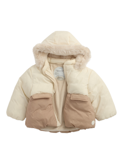 MORI Kids' Padded Coat, Sesame - view 2, Sesame