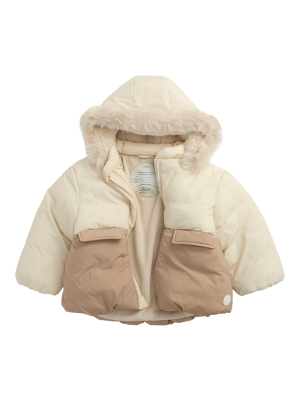 MORI Kids' Padded Coat, Sesame - view 2, Sesame
