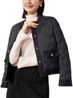 Bosideng Houndstooth Goose Down Jacket, Black