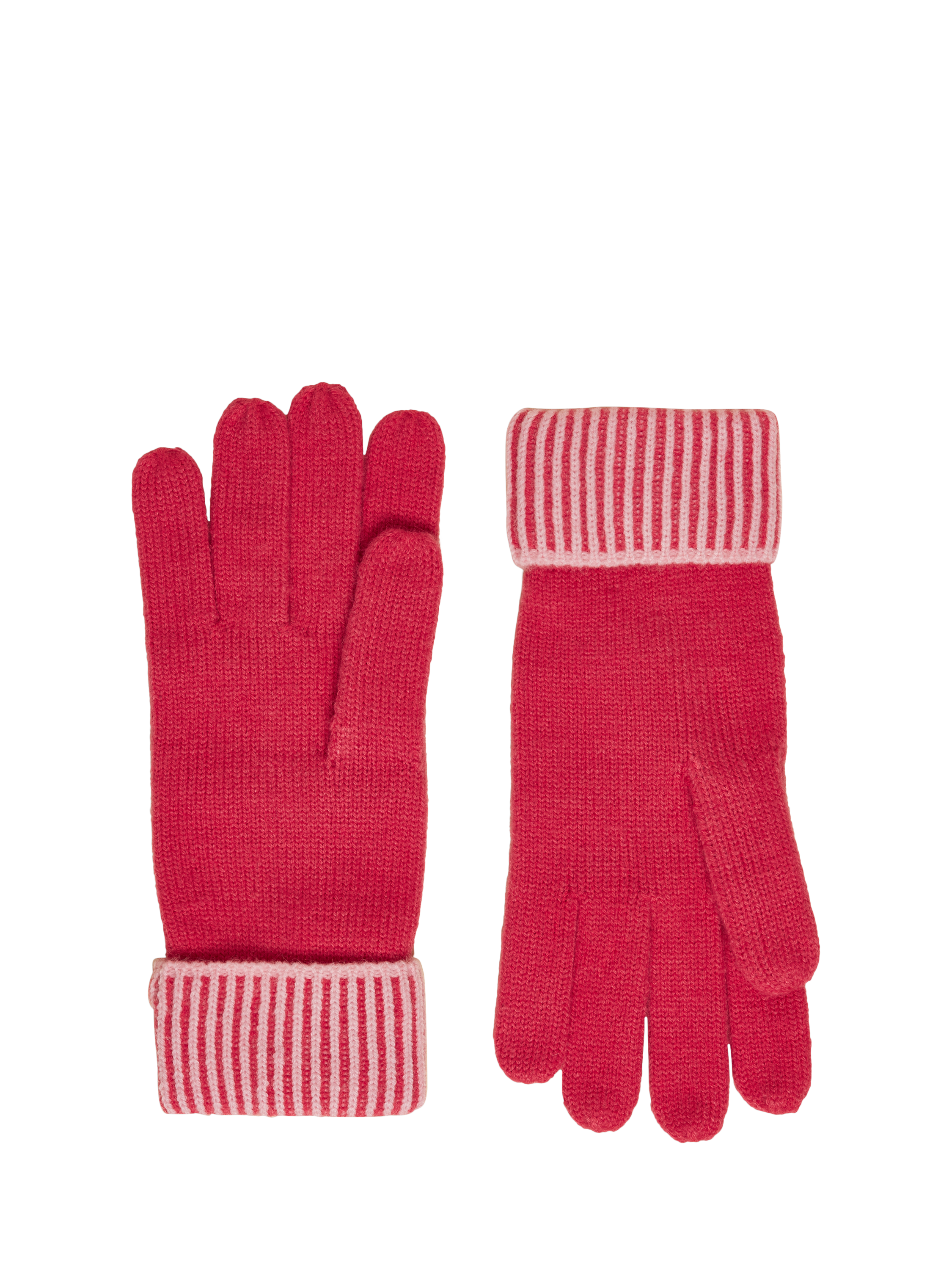 Product image 2 of 3, which shows Joules Ada Plaited Gloves, Pink, S-M