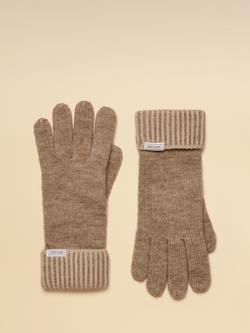 Joules Ada Plaited Gloves, Oatmeal