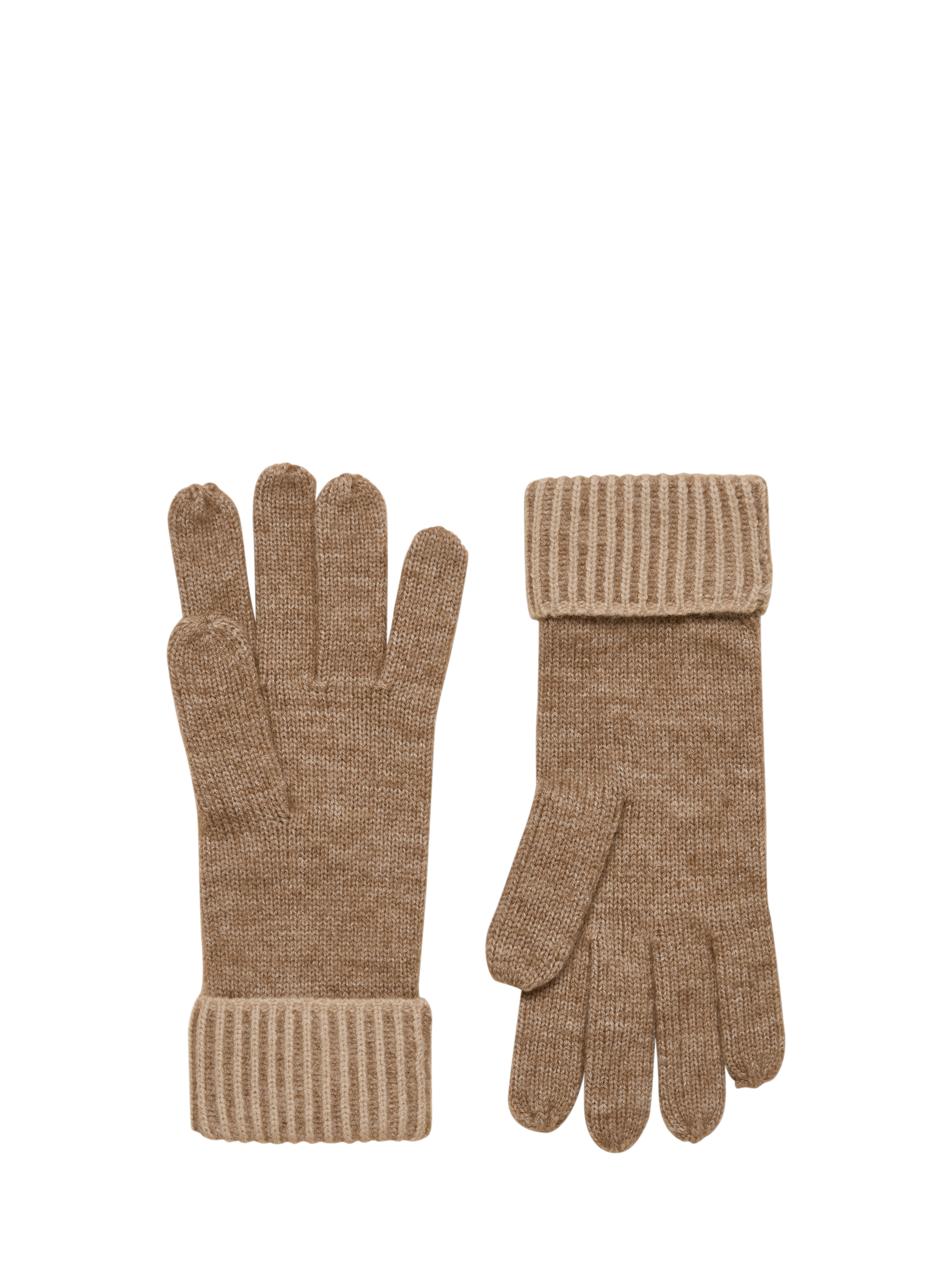 Product image 2 of 3, which shows Joules Ada Plaited Gloves, Oatmeal, S-M