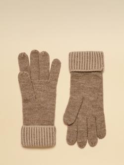 Joules Ada Plaited Gloves - view 2, Oatmeal