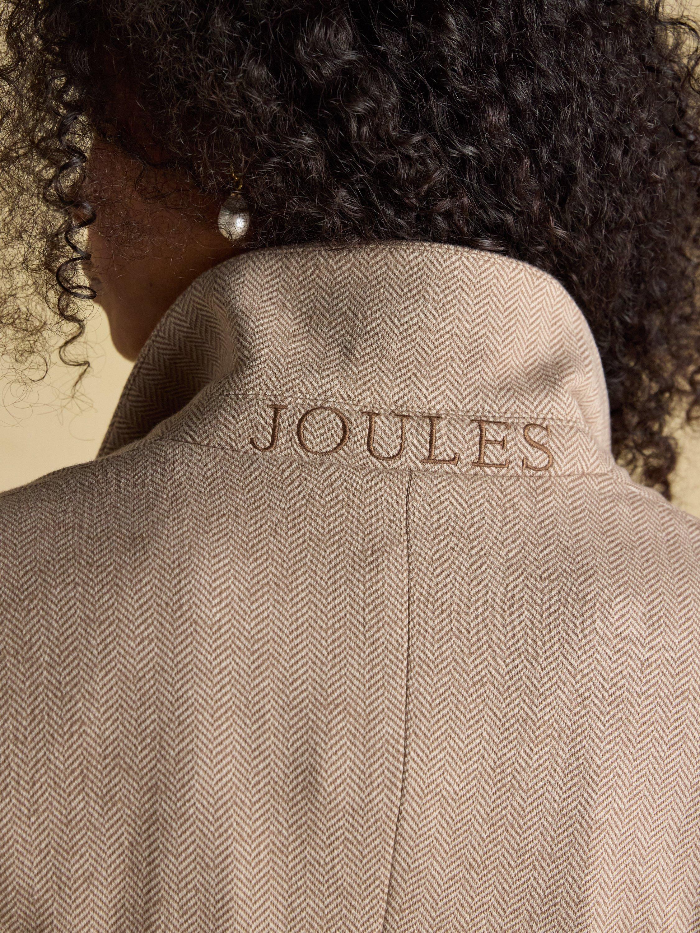 Product image 9 of 10, which shows Joules Herringbone Single Button Blazer, Tan Brown, 6
