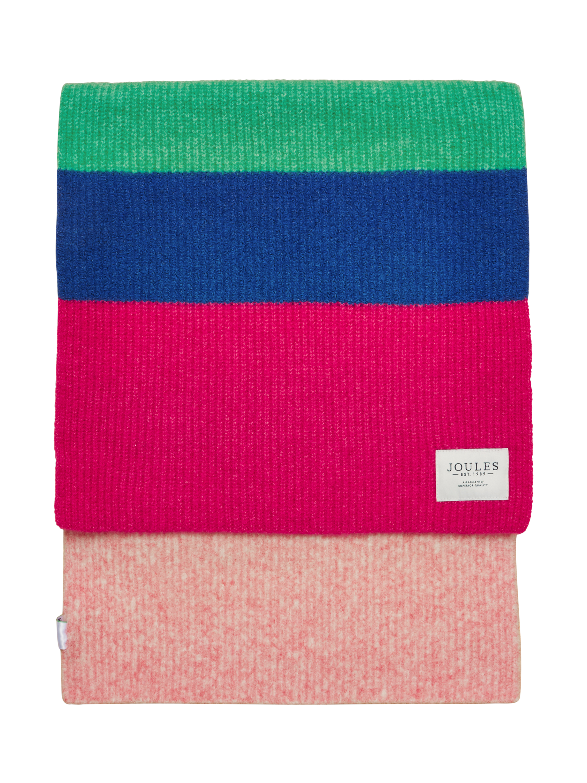 Product image 4 of 5, which shows Joules Caversham Block Stripe Scarf, Multi, One Size
