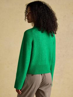 Joules Crew Neck Relaxed Fit Cardigan, Green - view 2, Green