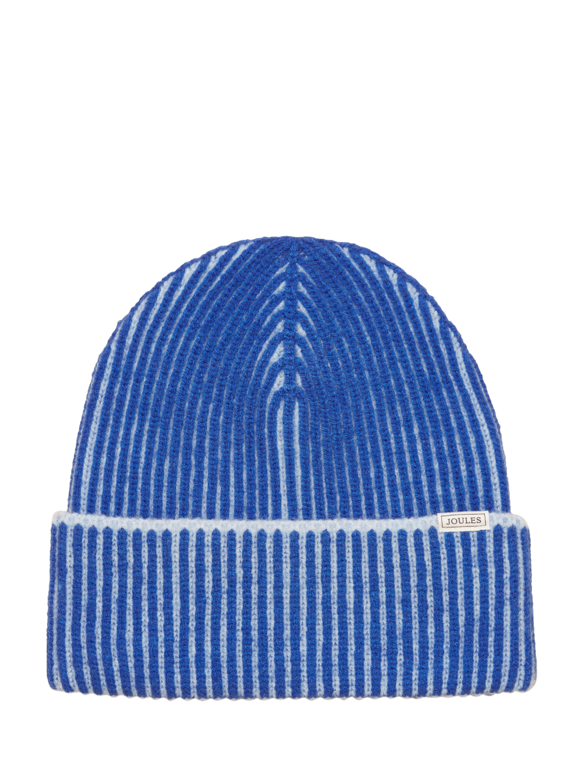 Product image 1 of 6, which shows Joules Plaited Beanie Hat, Blue, One Size