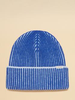Joules Plaited Beanie Hat, Blue