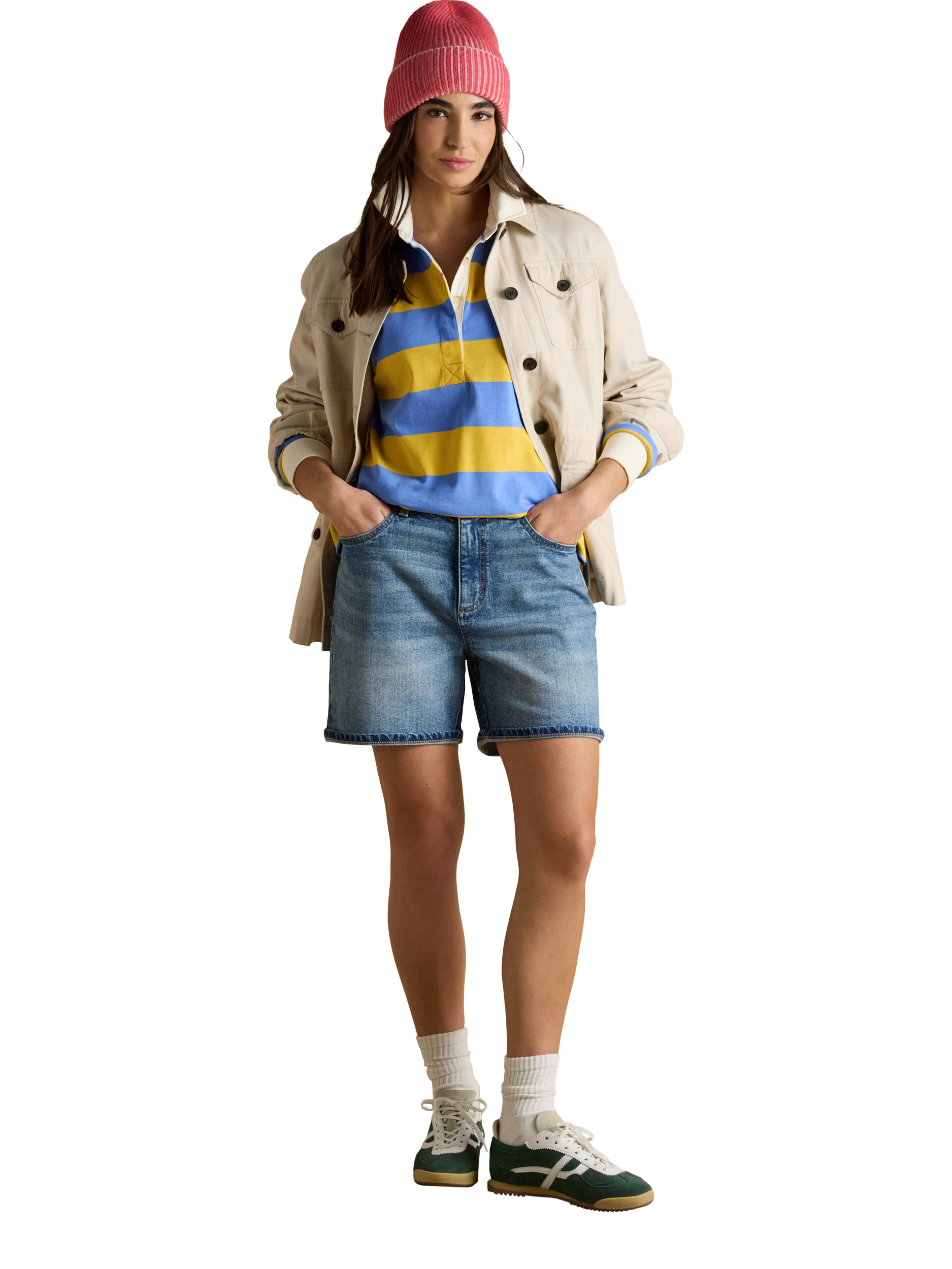 Product image 5 of 7, which shows Joules Plaited Beanie Hat, Pink, One Size