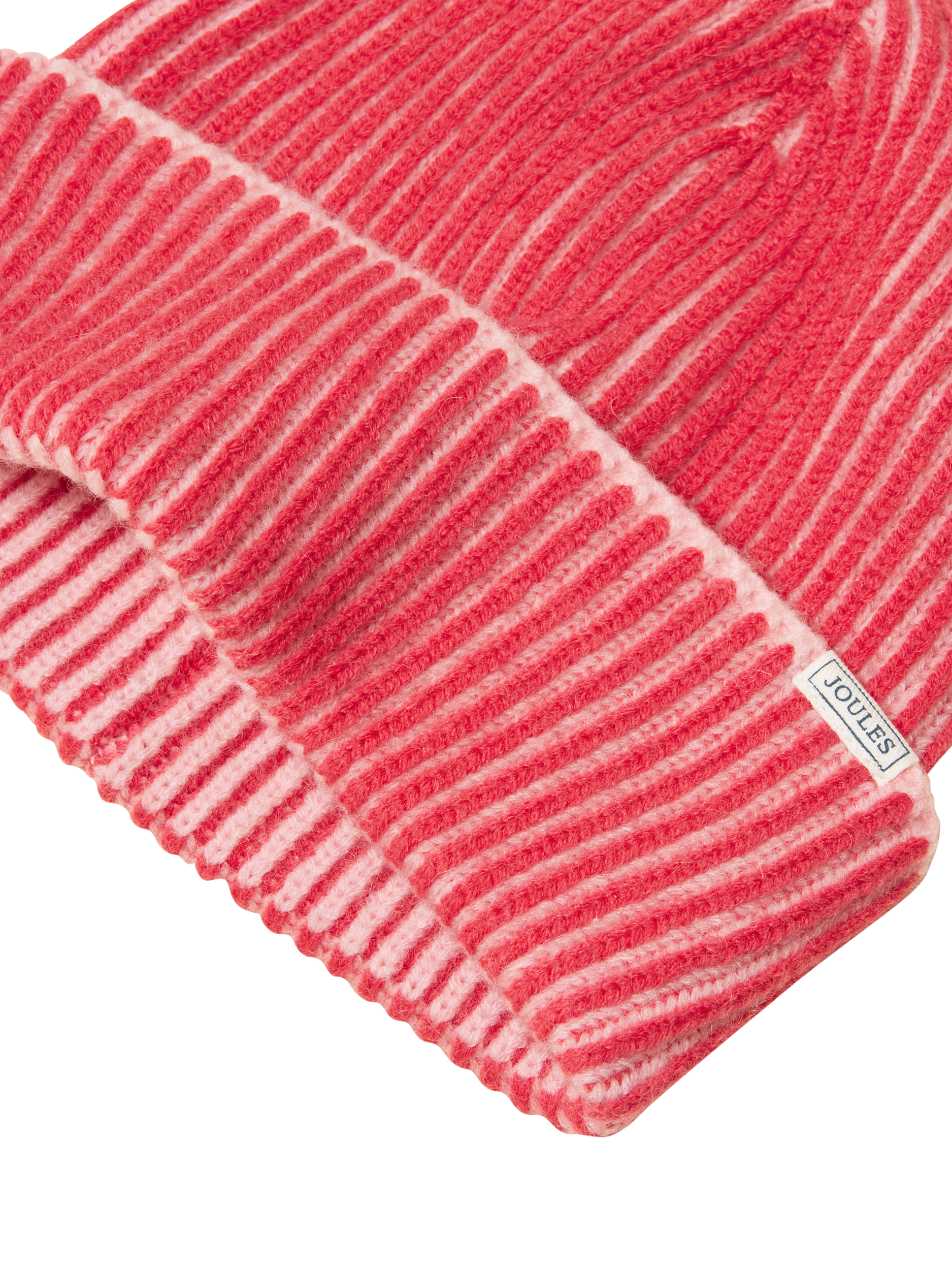 Product image 7 of 7, which shows Joules Plaited Beanie Hat, Pink, One Size