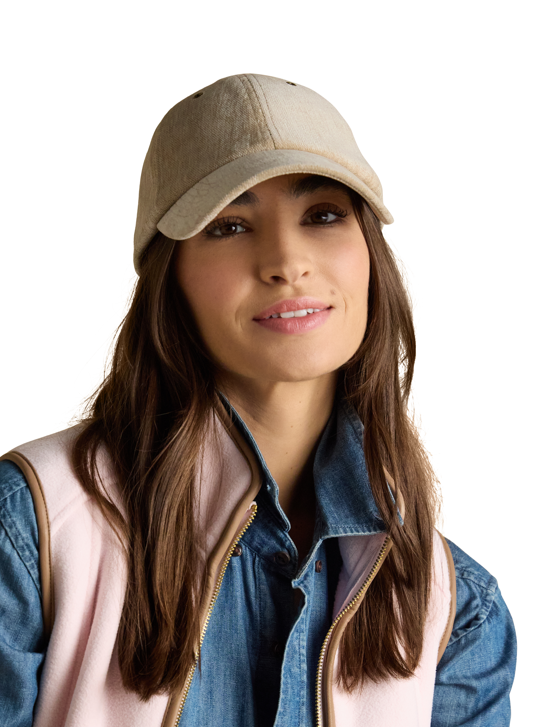 Product image 2 of 9, which shows Joules Perry Chenille Baseball Cap, Oatmeal, One Size