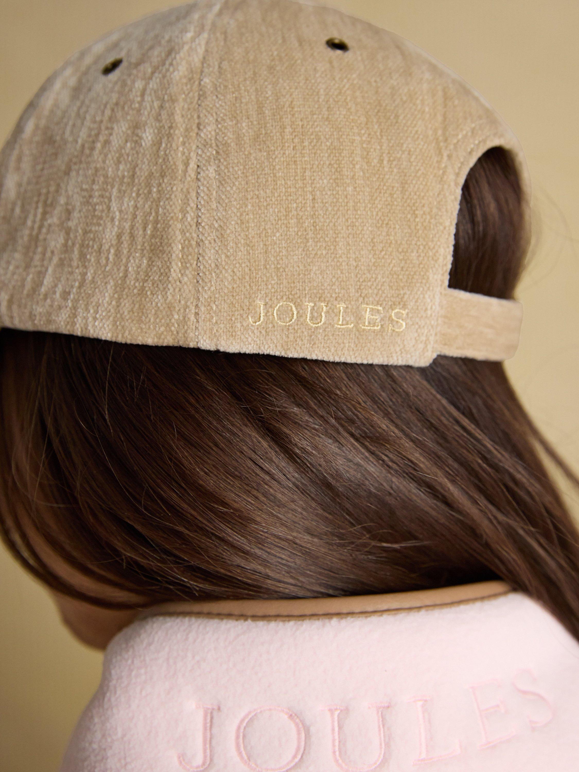 Product image 9 of 9, which shows Joules Perry Chenille Baseball Cap, Oatmeal, One Size