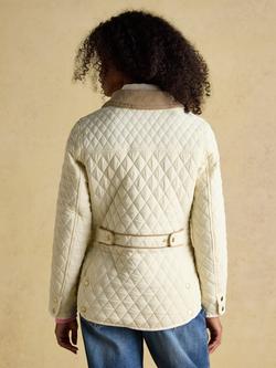 Joules Highclere Quilted Showerproof Jacket, Neutral - view 2, Neutral