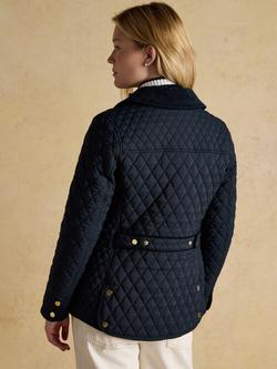 Joules Highclere Quilted Showerproof Jacket, Navy - view 2, Navy