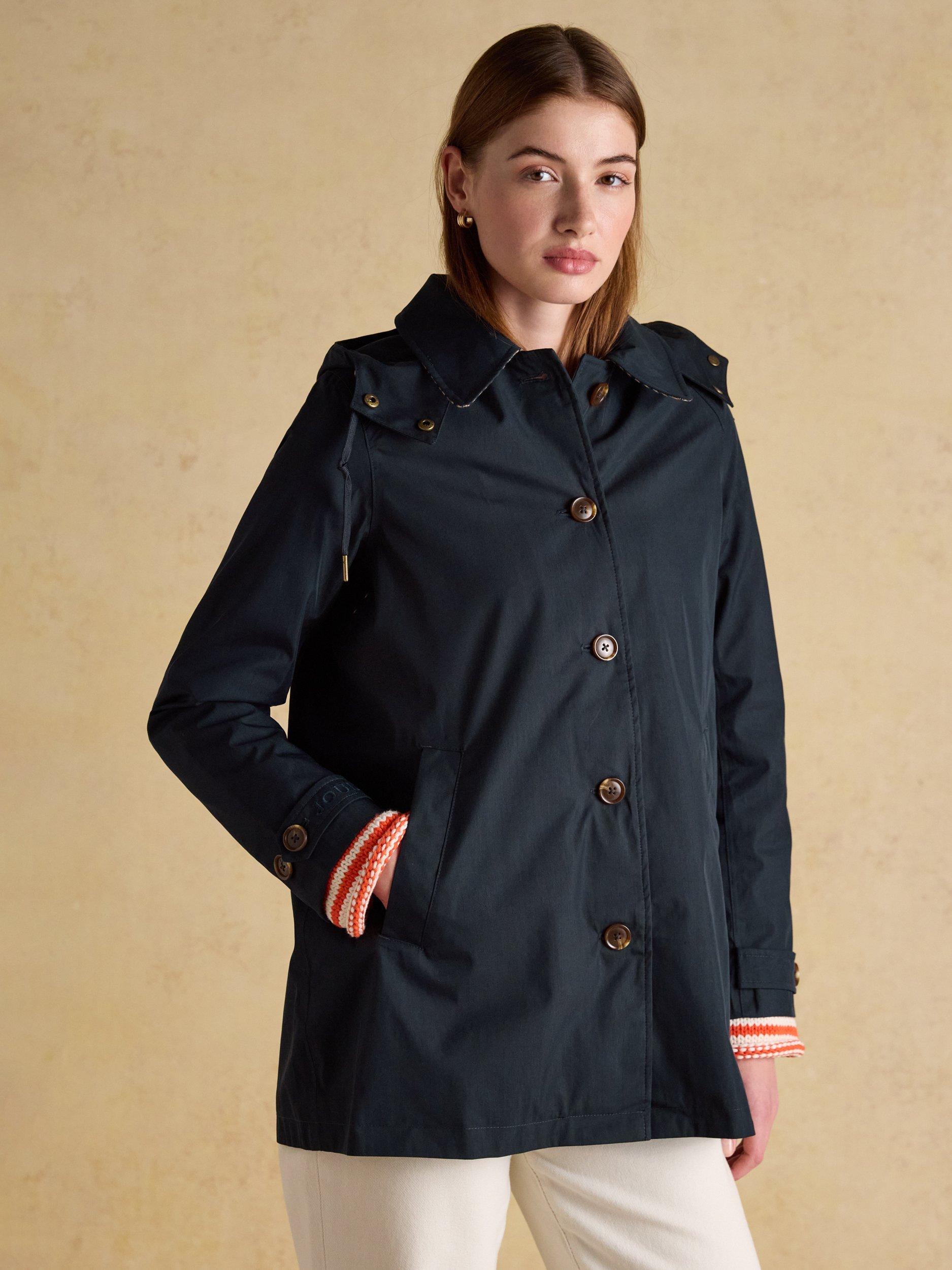 Product image 1 of 9, which shows Joules Rainmorel Waterproof Raincoat, Navy, 6