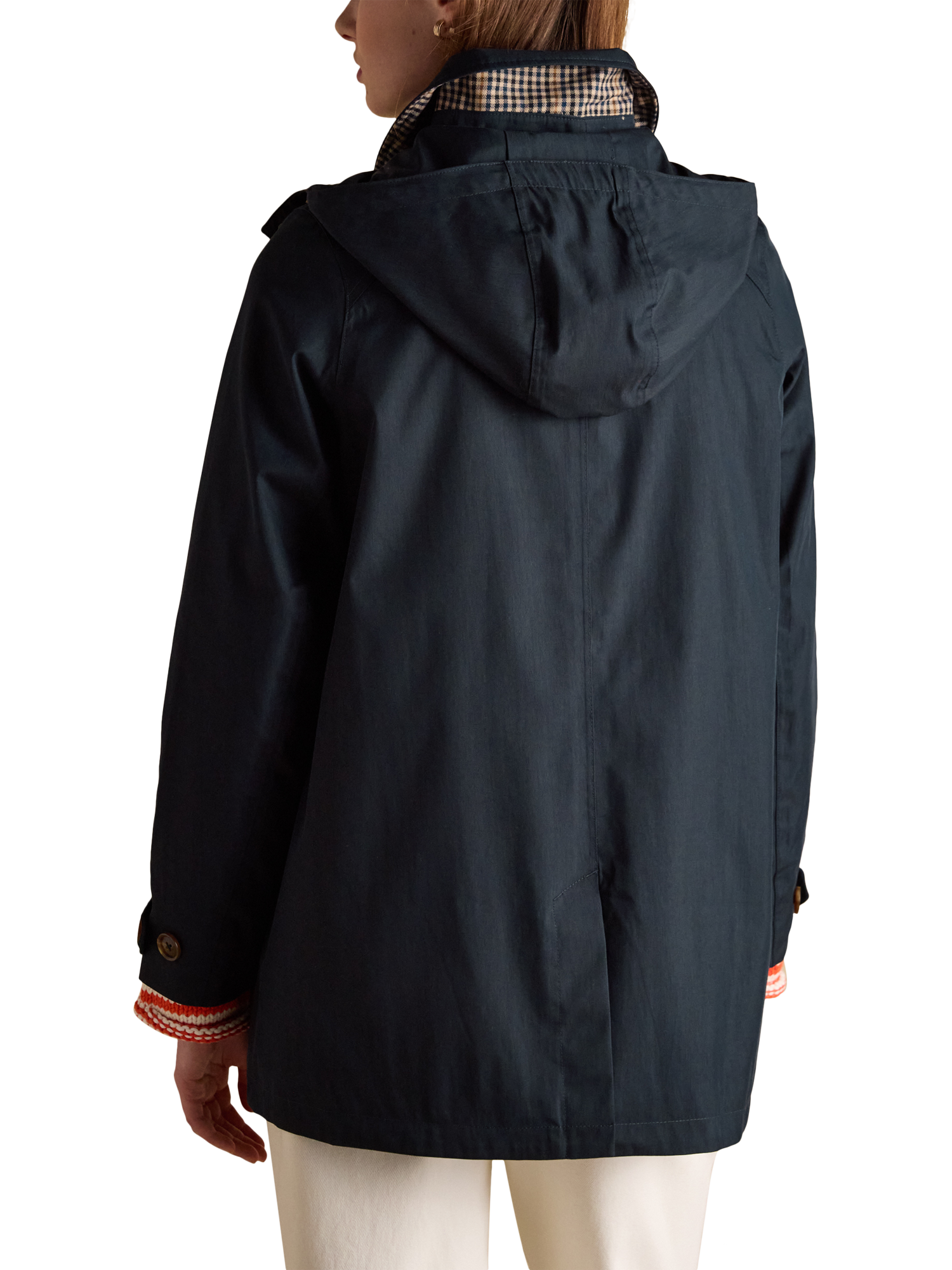 Product image 2 of 9, which shows Joules Rainmorel Waterproof Raincoat, Navy, 6