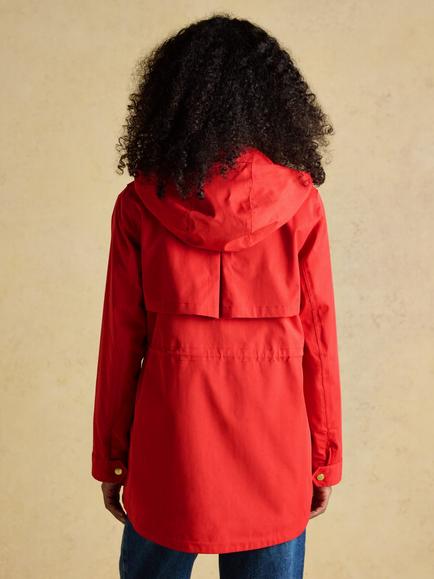 Joules Portwell Waterproof Raincoat, Red - view 2, Red