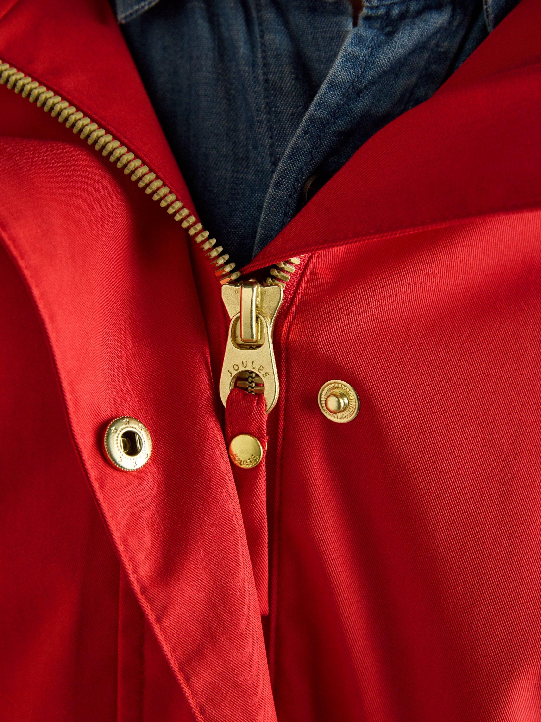 Product image 6 of 10, which shows Joules Portwell Waterproof Raincoat, Red, 6