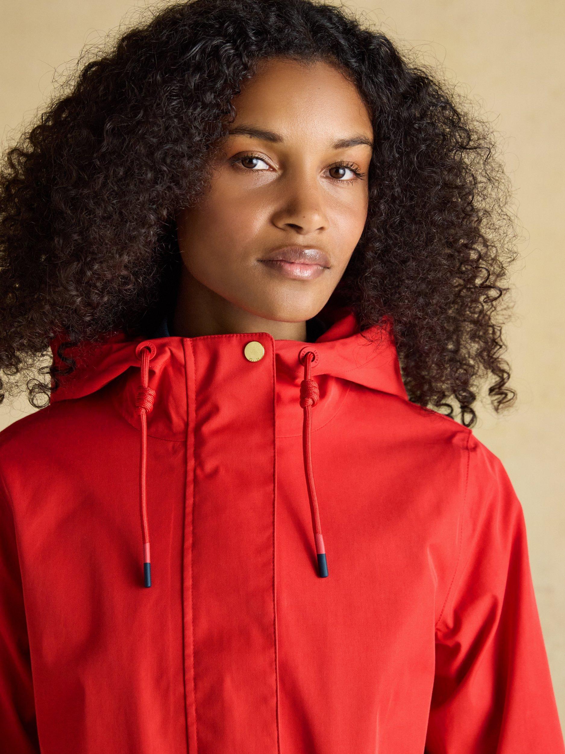 Product image 9 of 10, which shows Joules Portwell Waterproof Raincoat, Red, 6