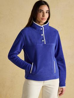 Joules Lulworth Funnel Neck Fleece, Blue, Blue