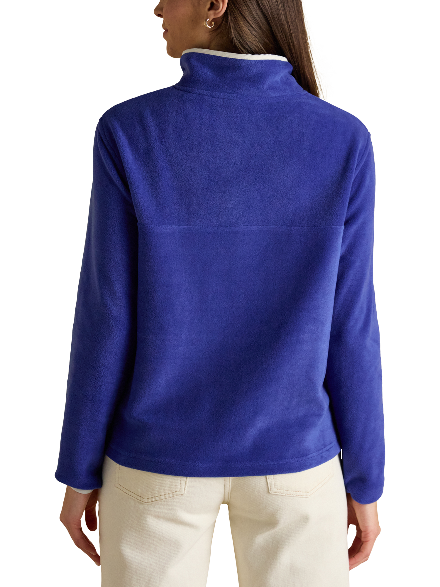 Product image 2 of 7, which shows Joules Lulworth Funnel Neck Fleece, Blue, 6