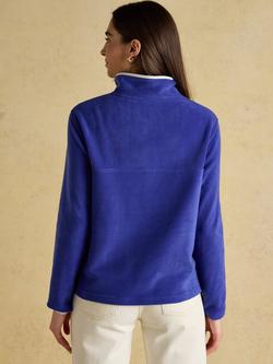 Joules Lulworth Funnel Neck Fleece, Blue - view 2, Blue