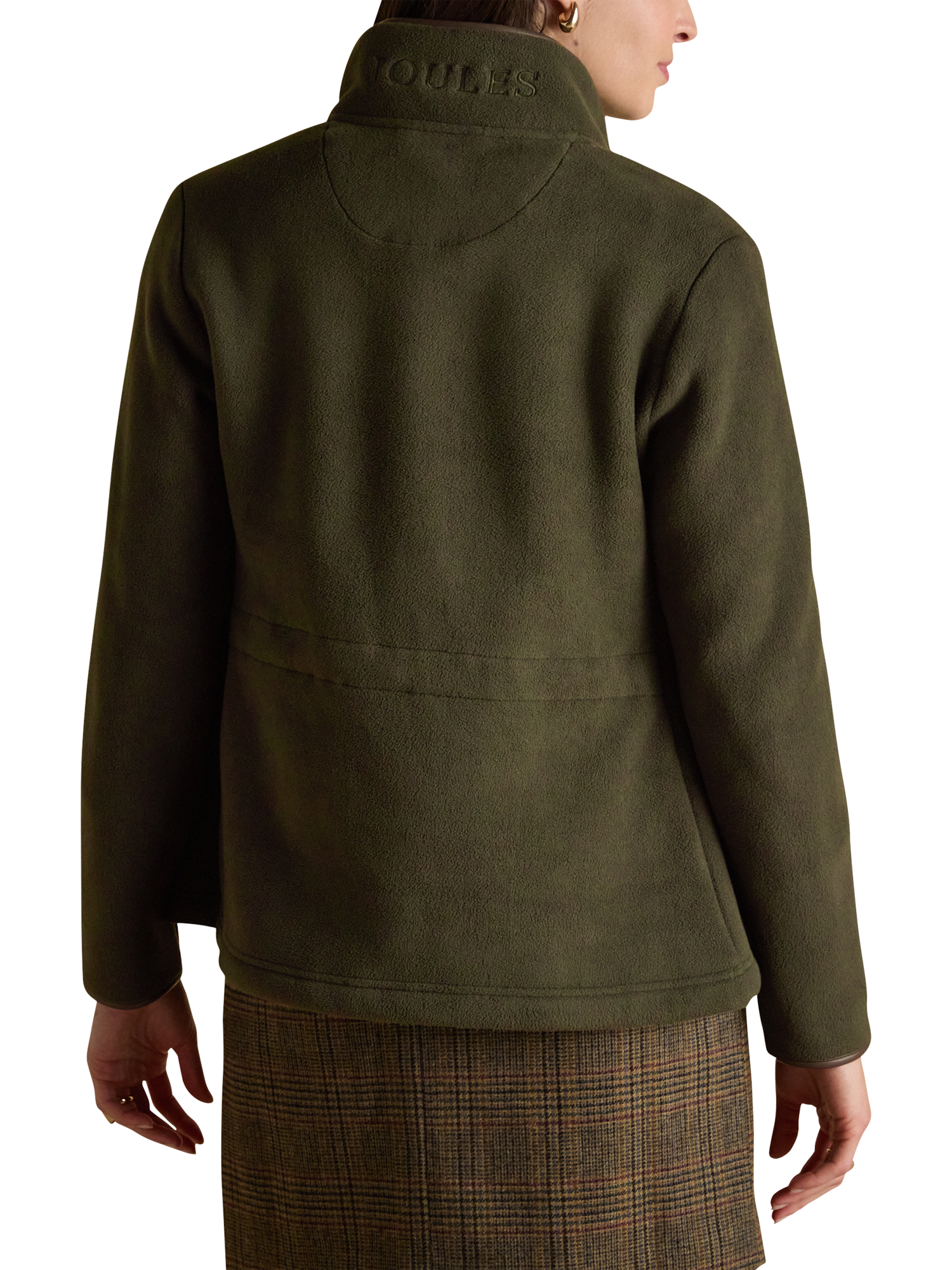 Product image 2 of 10, which shows Joules Heritage Zip Through Fleece, Green, 6