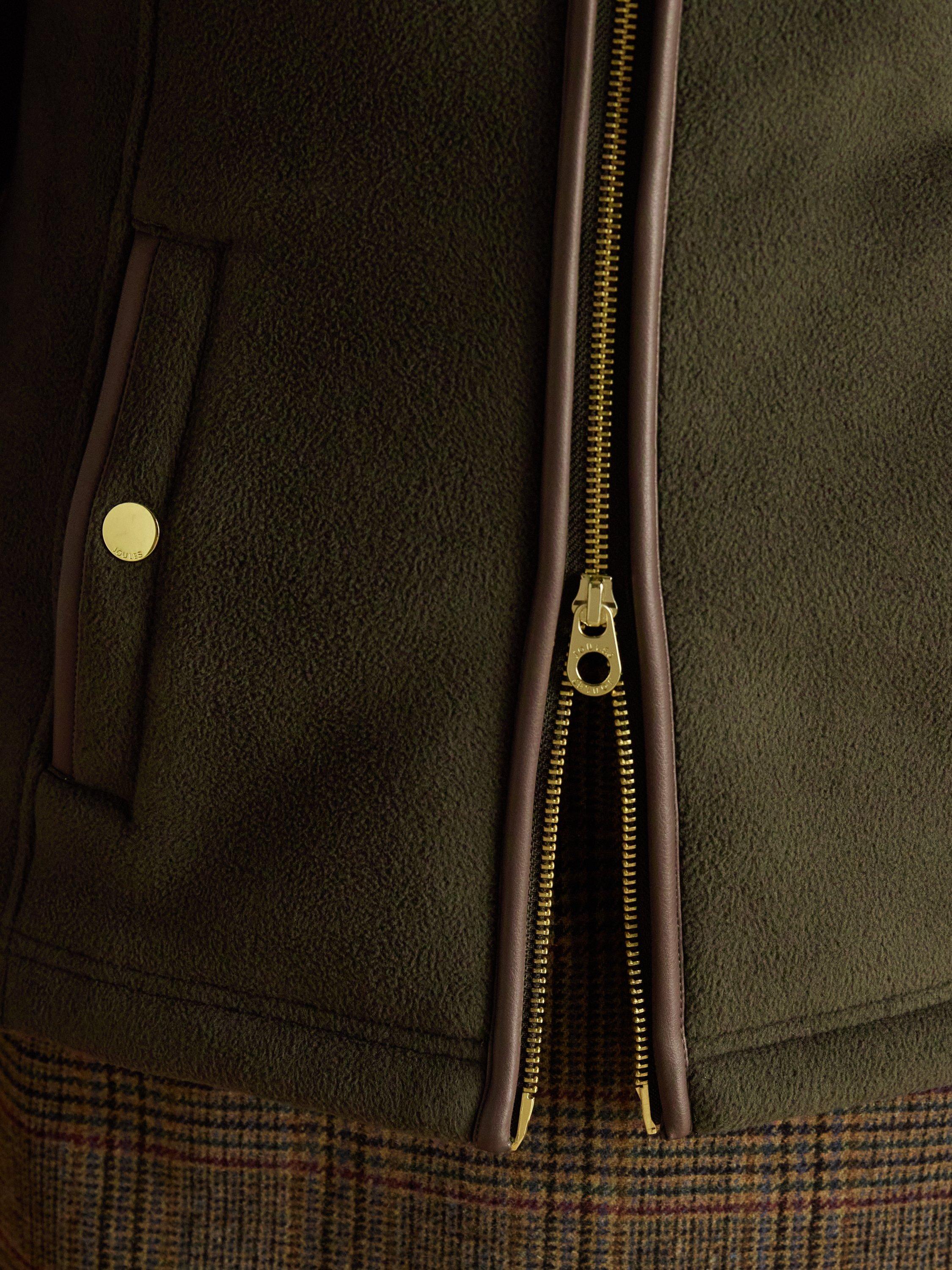 Product image 3 of 10, which shows Joules Heritage Zip Through Fleece, Green, 6