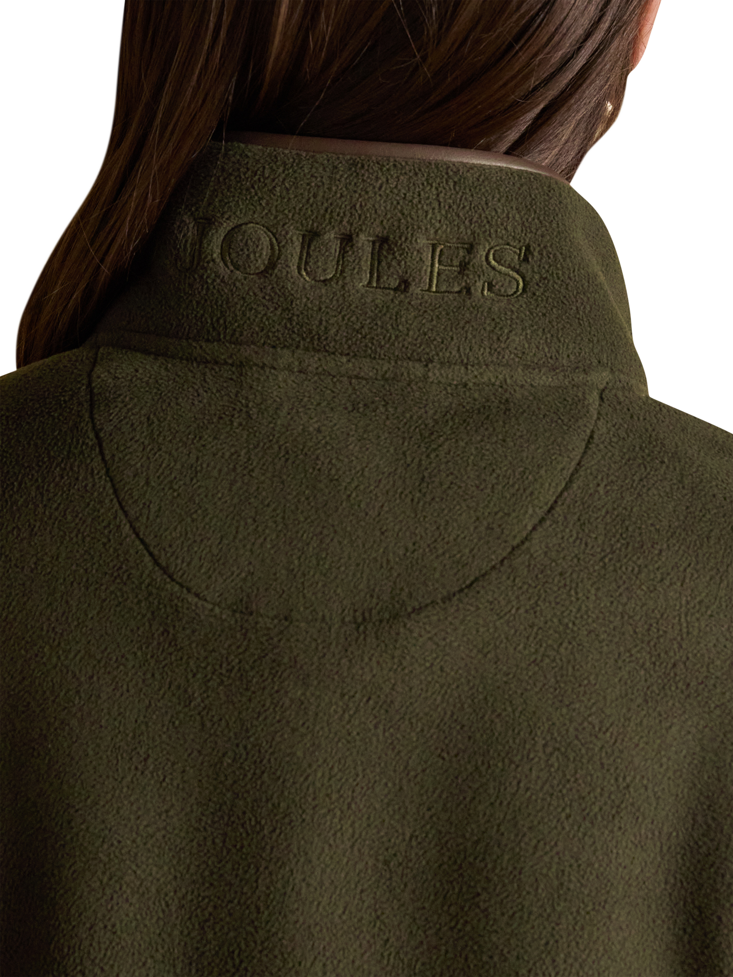 Product image 4 of 10, which shows Joules Heritage Zip Through Fleece, Green, 6