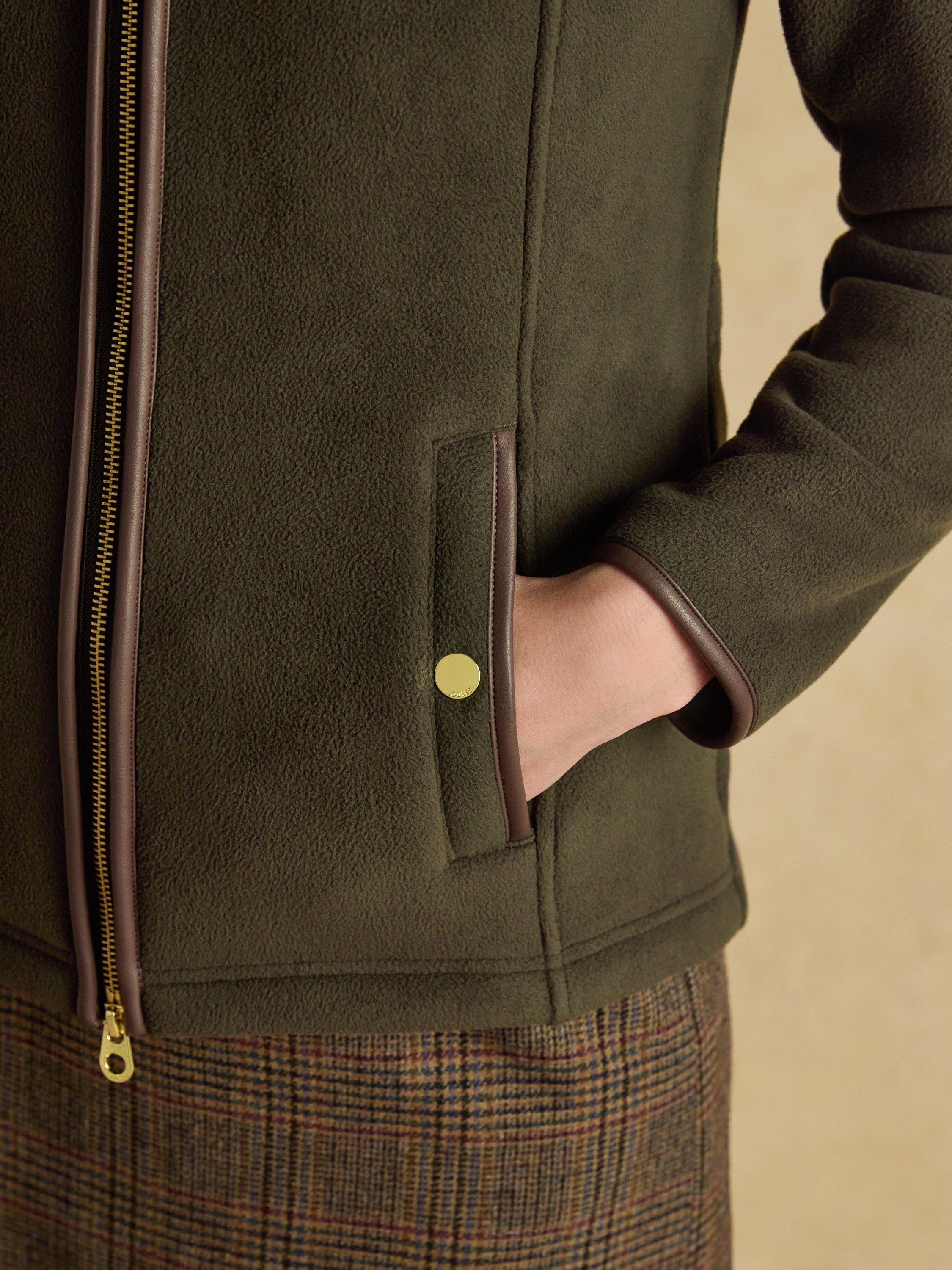 Product image 8 of 10, which shows Joules Heritage Zip Through Fleece, Green, 6
