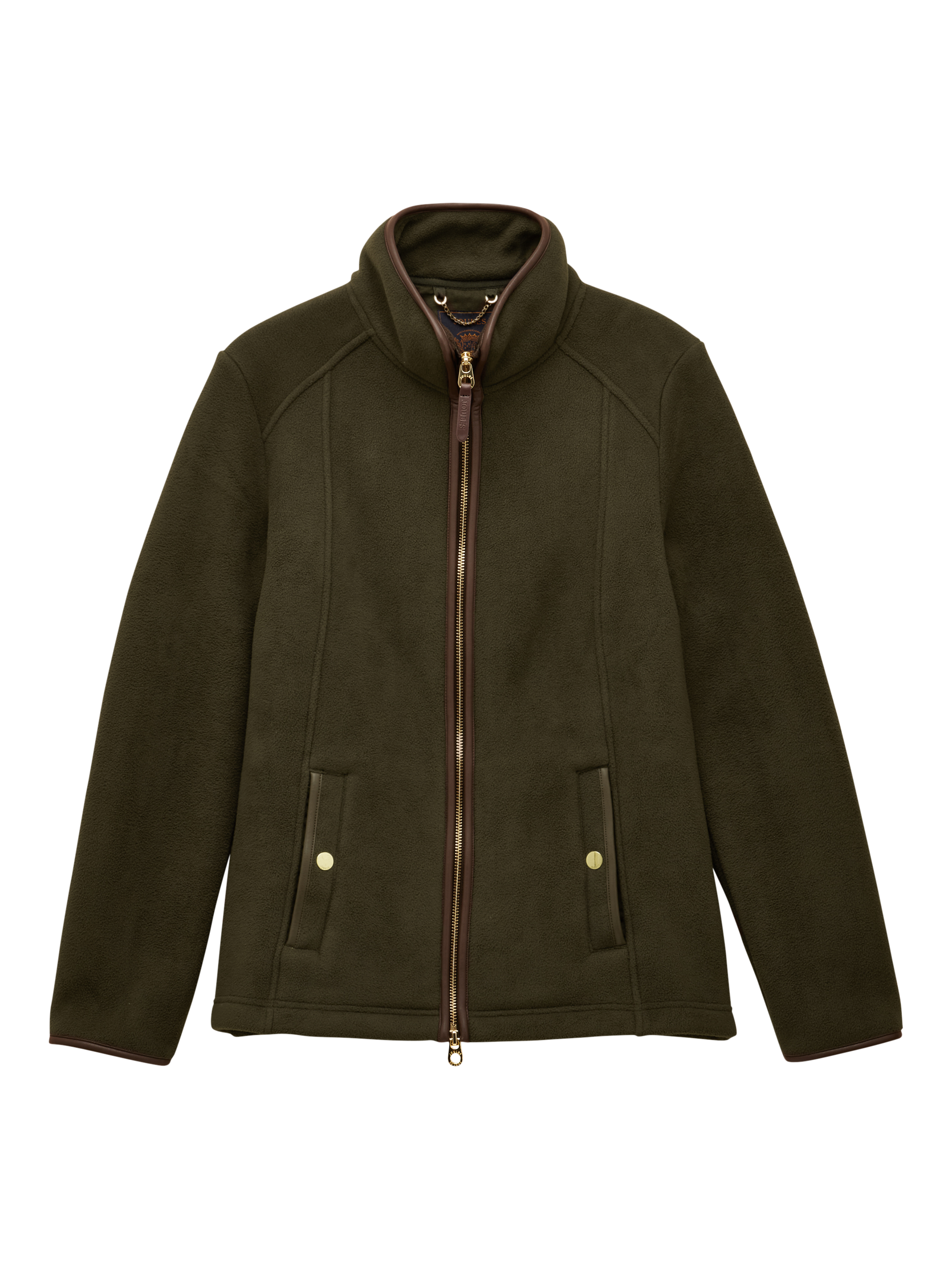 Product image 9 of 10, which shows Joules Heritage Zip Through Fleece, Green, 6