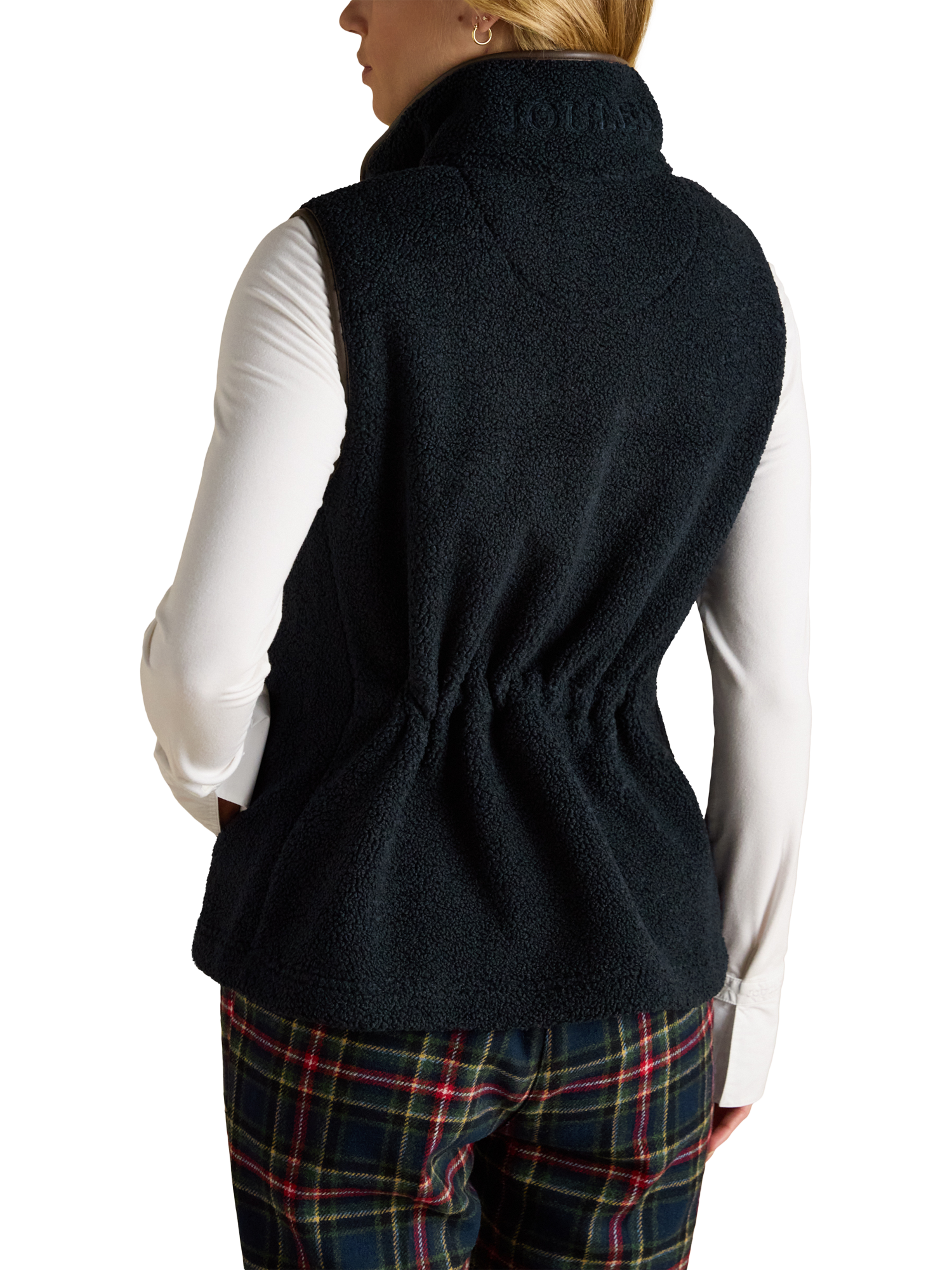 Product image 2 of 9, which shows Joules Heritage Fleece Gilet, Navy, 6