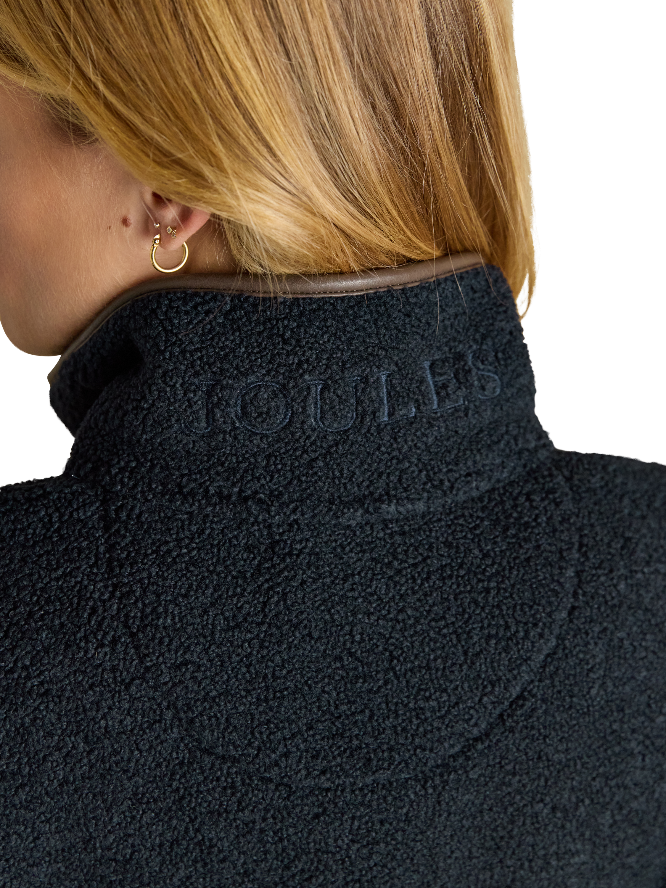 Product image 3 of 9, which shows Joules Heritage Fleece Gilet, Navy, 6